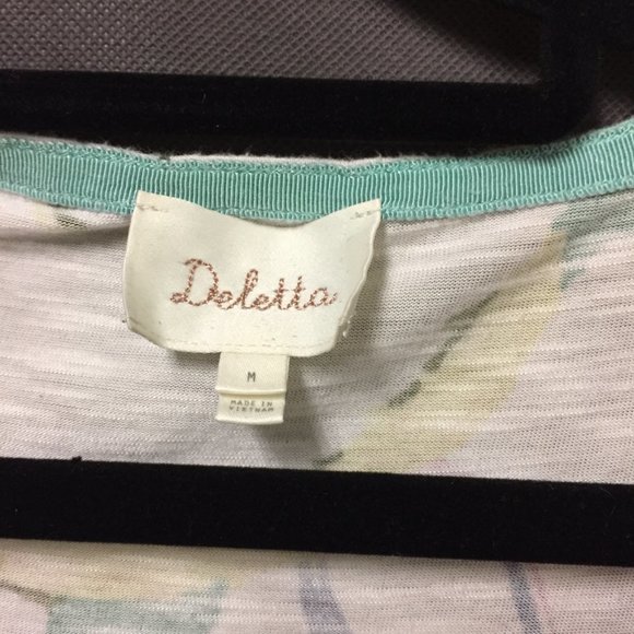 Anthropologie Deletta Top Multicolor short sleeve - Picture 3 of 3